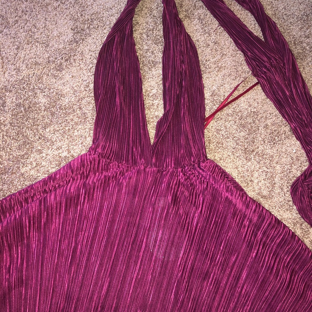 Xenia boutique plum colored wrap around dress
